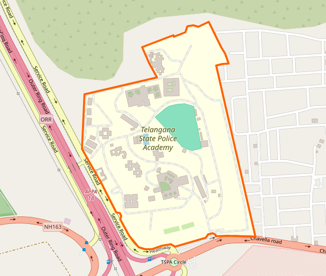 Telangana State Police Academy Map